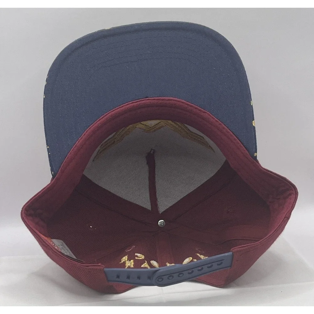 DC Comics Wonder Woman Snapback Hat Women OS Burgundy‎ Gold Splatter Cap